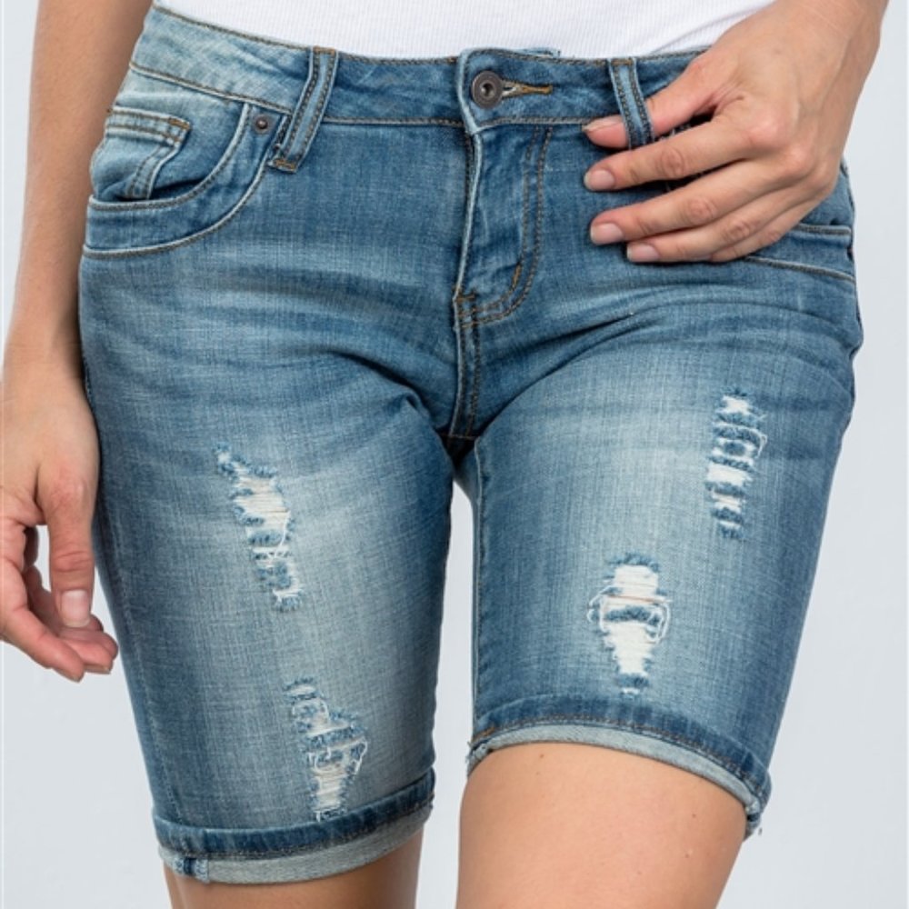 Light Denim Bermuda Shorts
